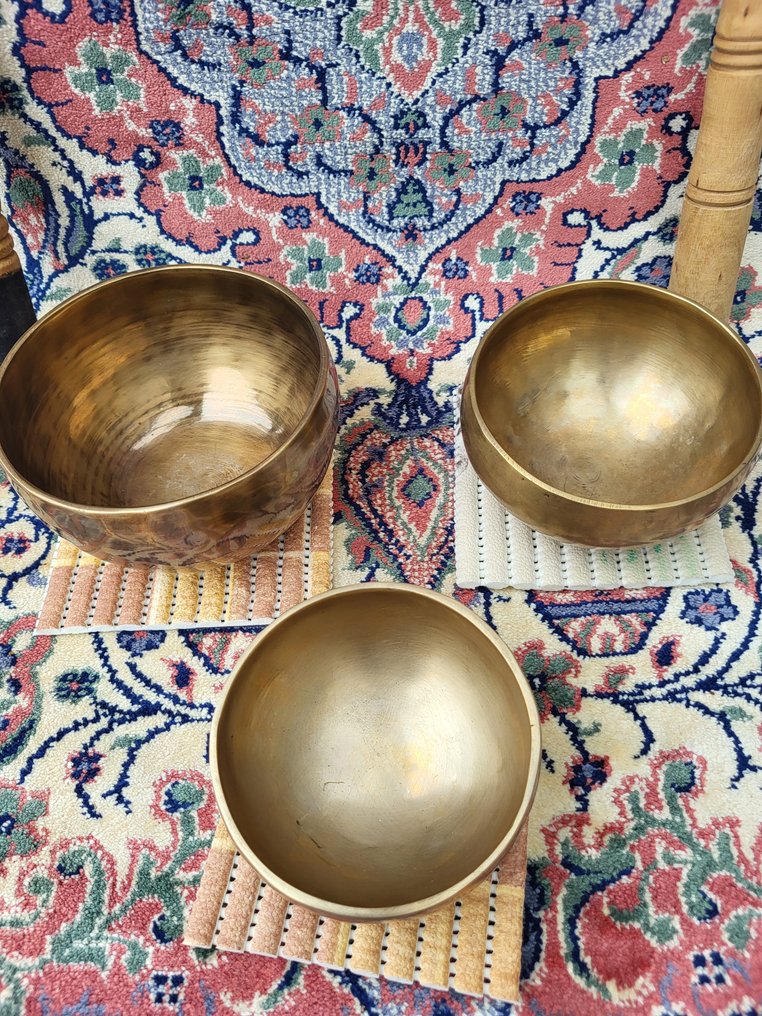 Onbekend - Set 3 Jambati Klankschalen -  - 樂器  (沒有保留價) #1.0