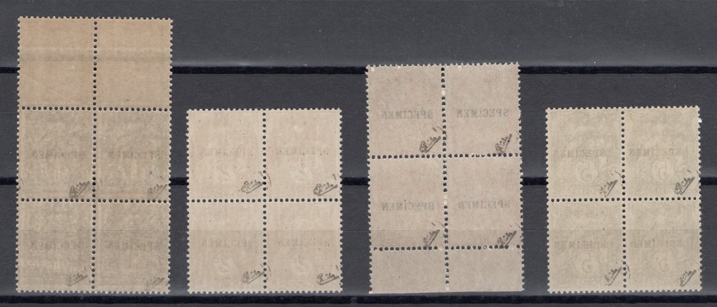 France  - Superb and rare the Blanc series with overloaded luxury specimen signed by Calves. Yvert: €940 - Yvert 107/111**/Mnh la série Blanc des Spécimens #1.0