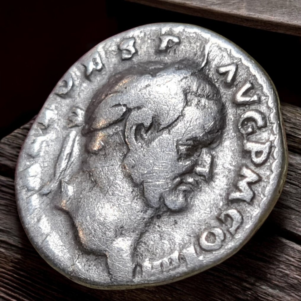 Römisches Reich. Vespasian (69-79 n.u.Z.). Denarius Rome - Vesta #2.1