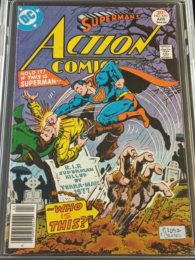 Action Comics #470 - EGC 8.0 - Even Superman Must Die Sometime! - 1 Graded comic - First edition - 1977 #2.1