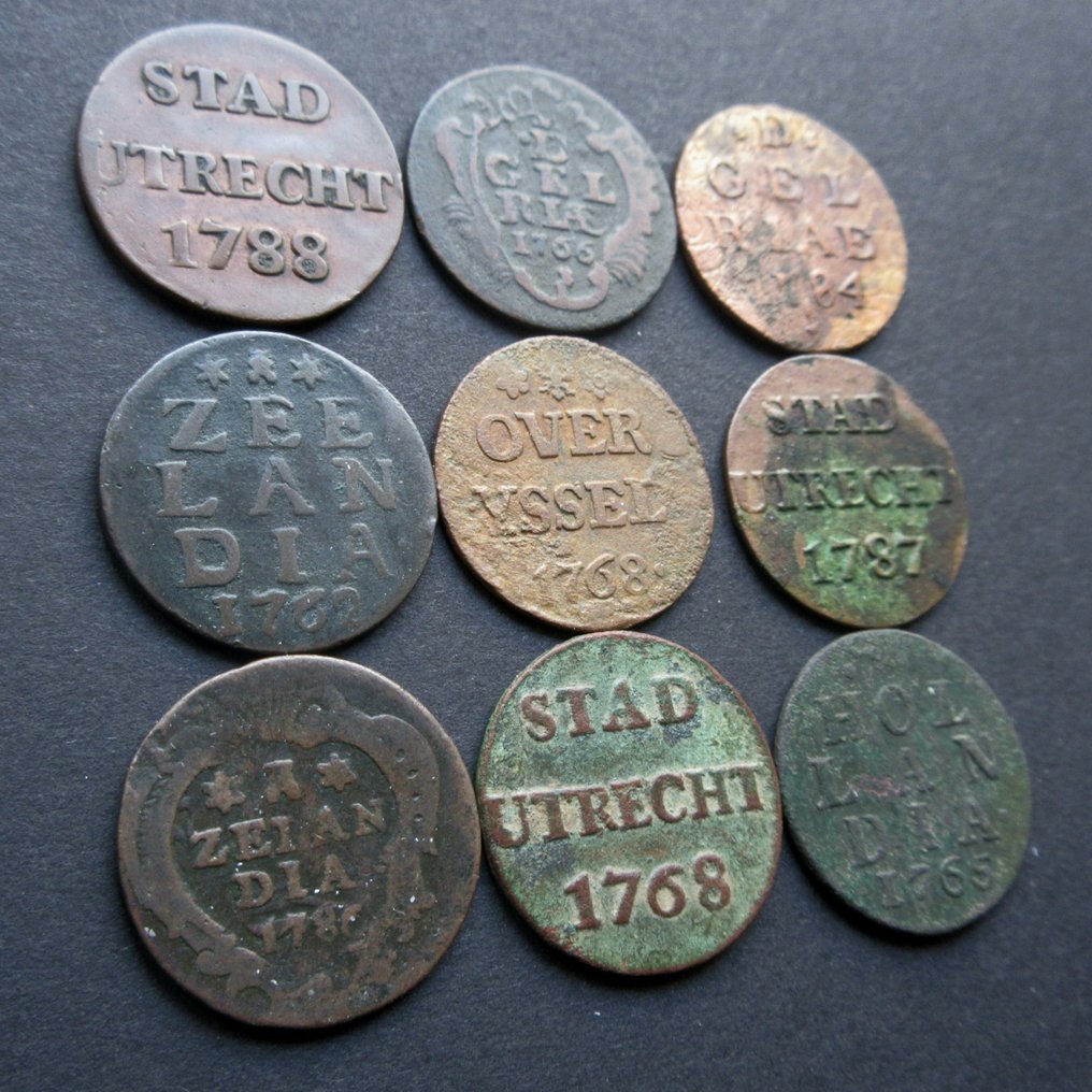 Netherlands. Leuk Partijtje Van 9 Verschillende Duiten (1765 - 1788) (No Reserve Price) #4.3