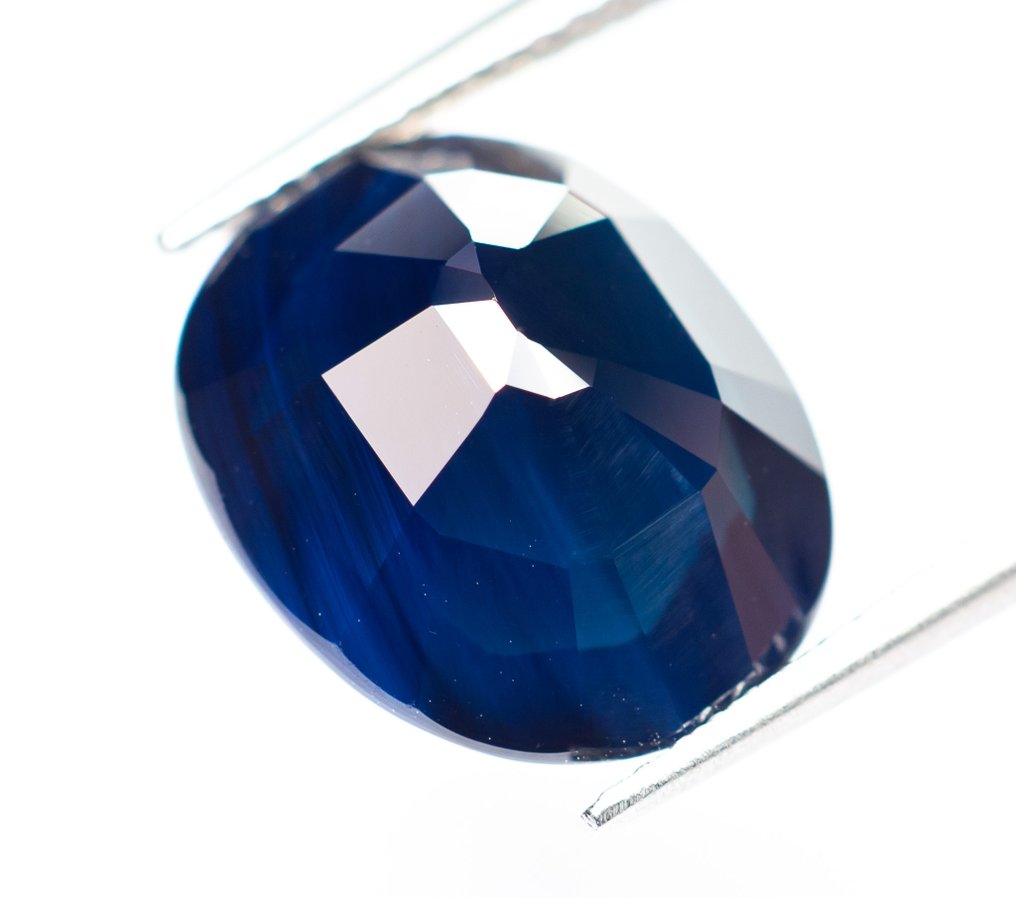 没有保留价 蓝宝石  - 10.01 ct - 莲花宝石实验室 - Deep Blue #3.2