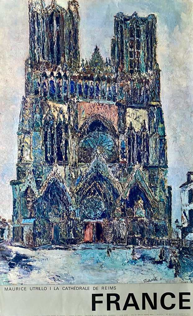 SNCF - Maurice, Utrillo la cathédrale de Reims - Década de 1960 #1.0