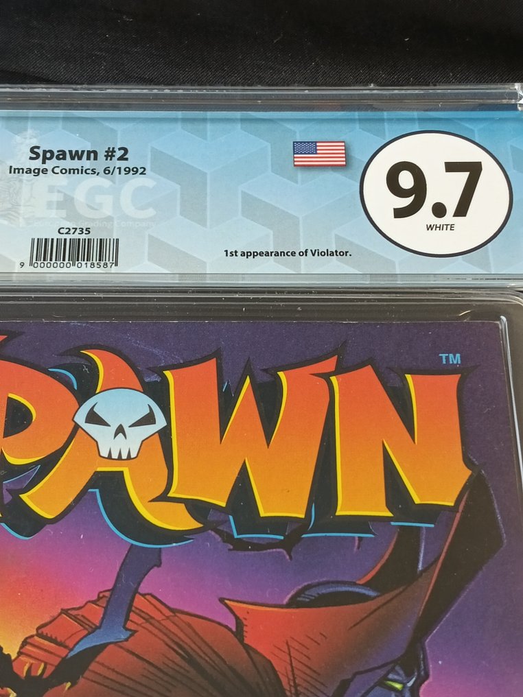 Spawn #2 - EGC 9.7 - Questions, part 2 - 1st appearance of Violator - 1 Graded comic - First edition - 1992 #1.0
