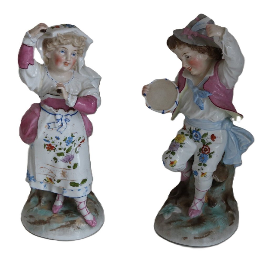 Contra & Boehma - Figure - Porseleinen beeldjes dansend paar  (2) - Porcelain #1.0