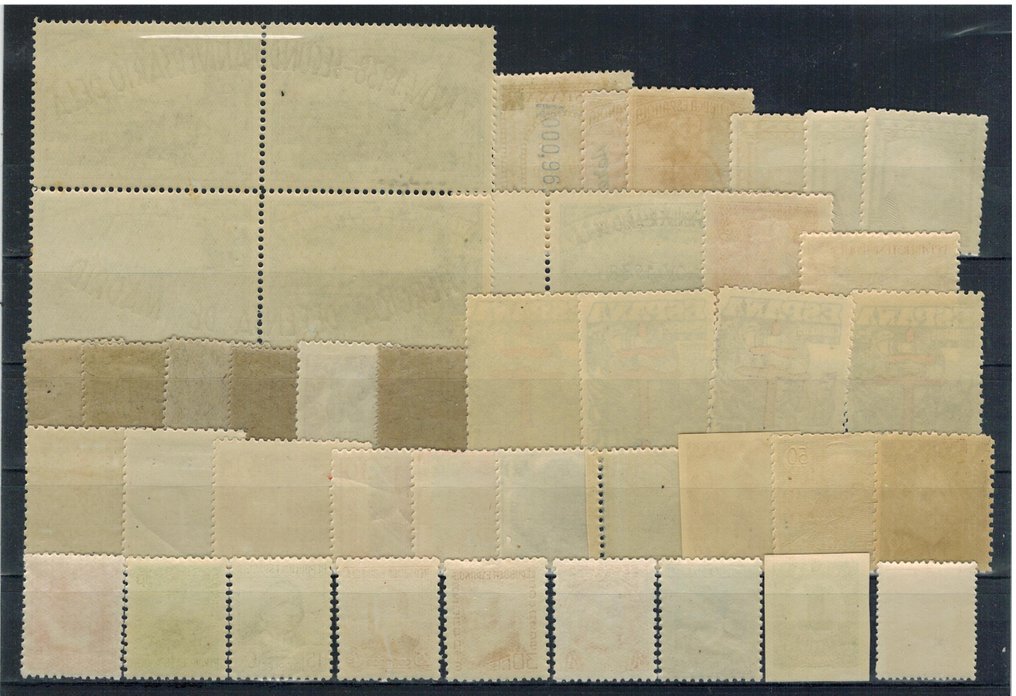 Espanha 1933/1947 - Lote de selos do 1º Centenário. 15 séries completas. #1.0