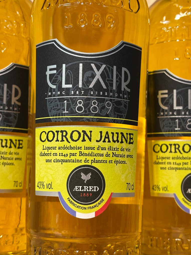 Distillerie Aelred - Elixir Liqueur Coiron Jaune - 70cl - 3 bottles #1.0