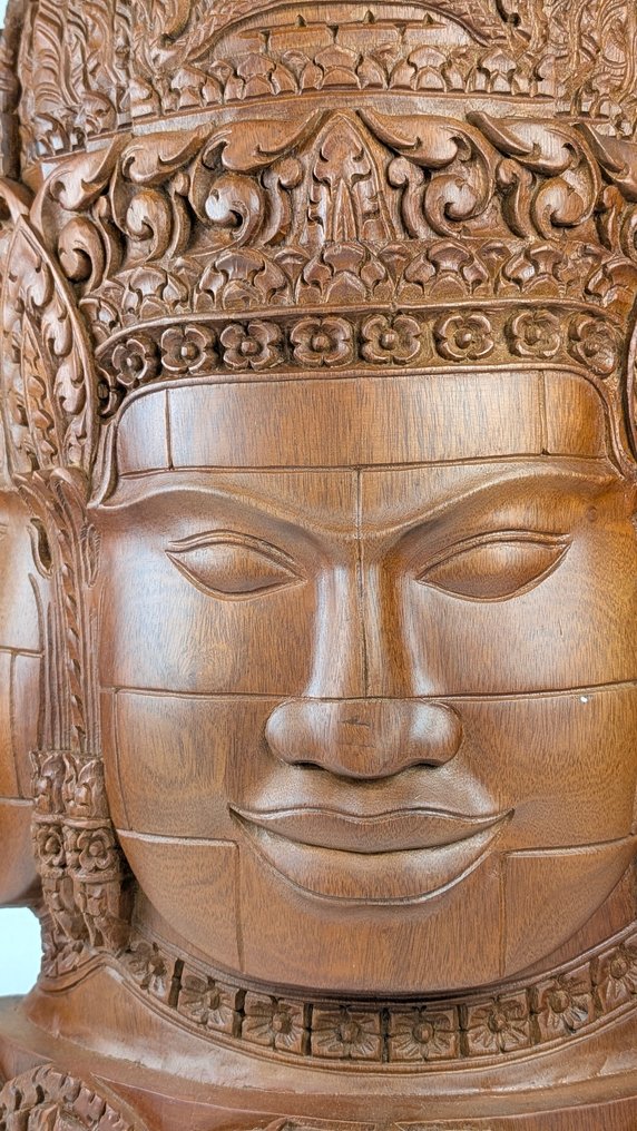 prachtig handgemaakt werk met Angkor stijl - Άγαλμα - Καμπότζη  (χωρίς τιμή ασφαλείας) #1.0
