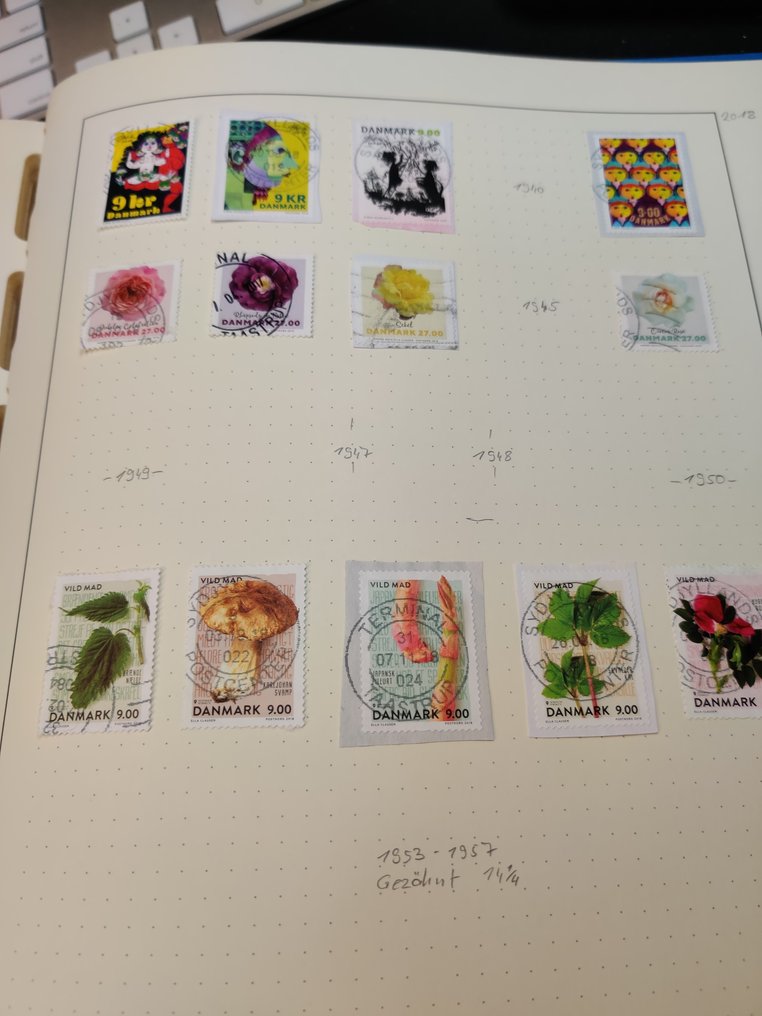 Danemarca 1854/2017 - Colecție în albumul Schaubeck #1.0