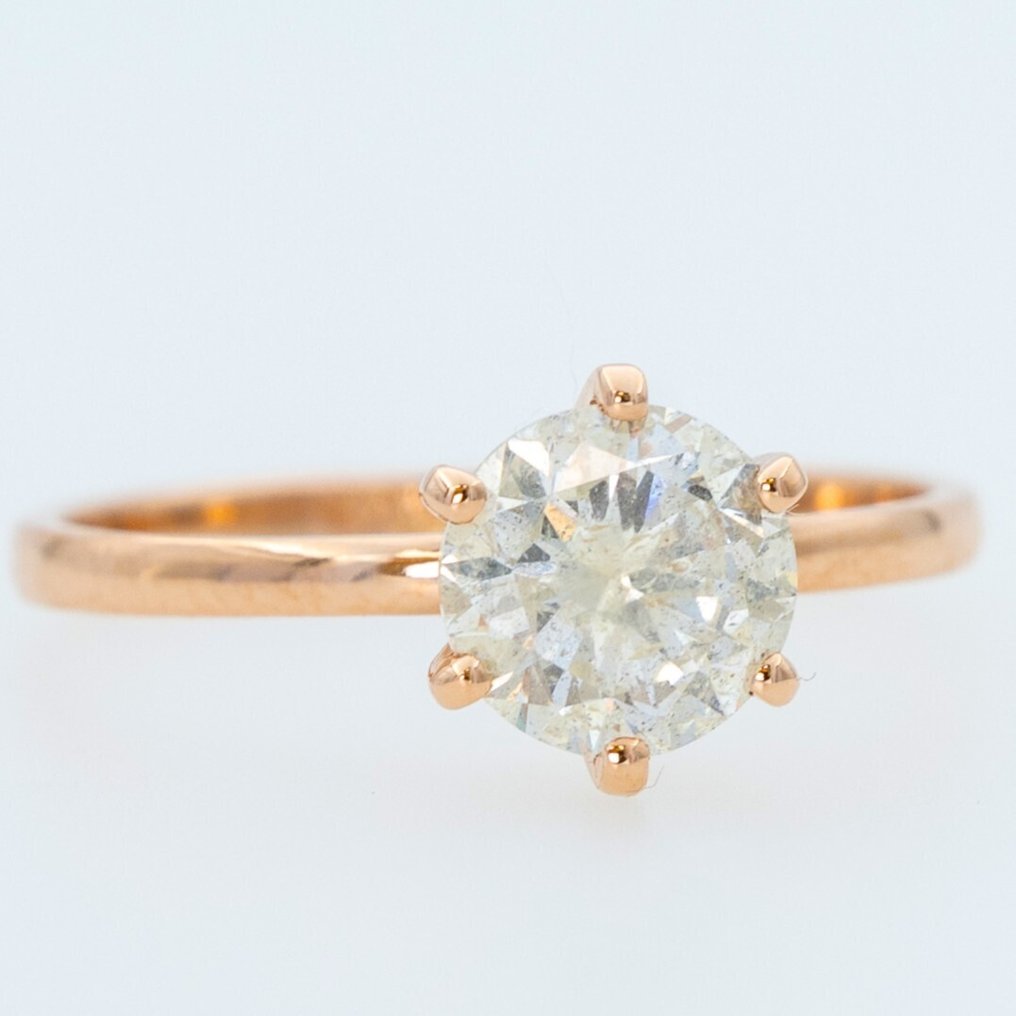 χωρίς τιμή ασφαλείας - Δαχτυλίδι - 14 καράτια Ροζ χρυσό -  1.37ct. tw. Διαμάντι (Φυσικό) - GWLab #1.0