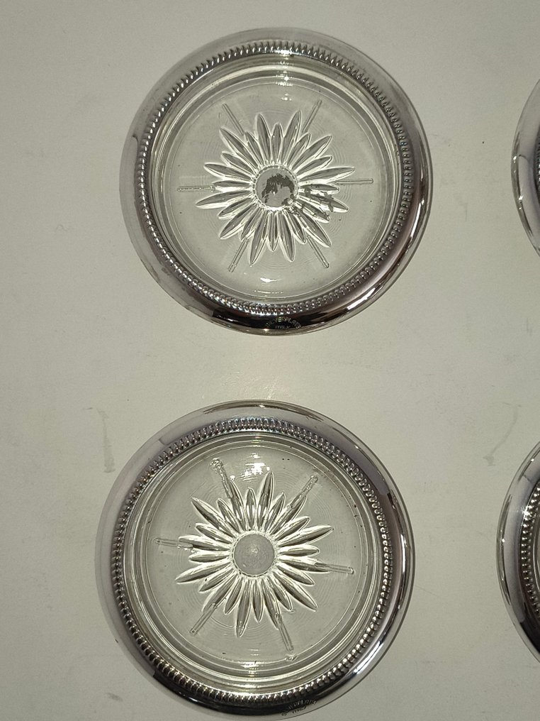 Leonard - Leonard - Tálkészlet (6) - Üveg, Ezüstözött #3.2