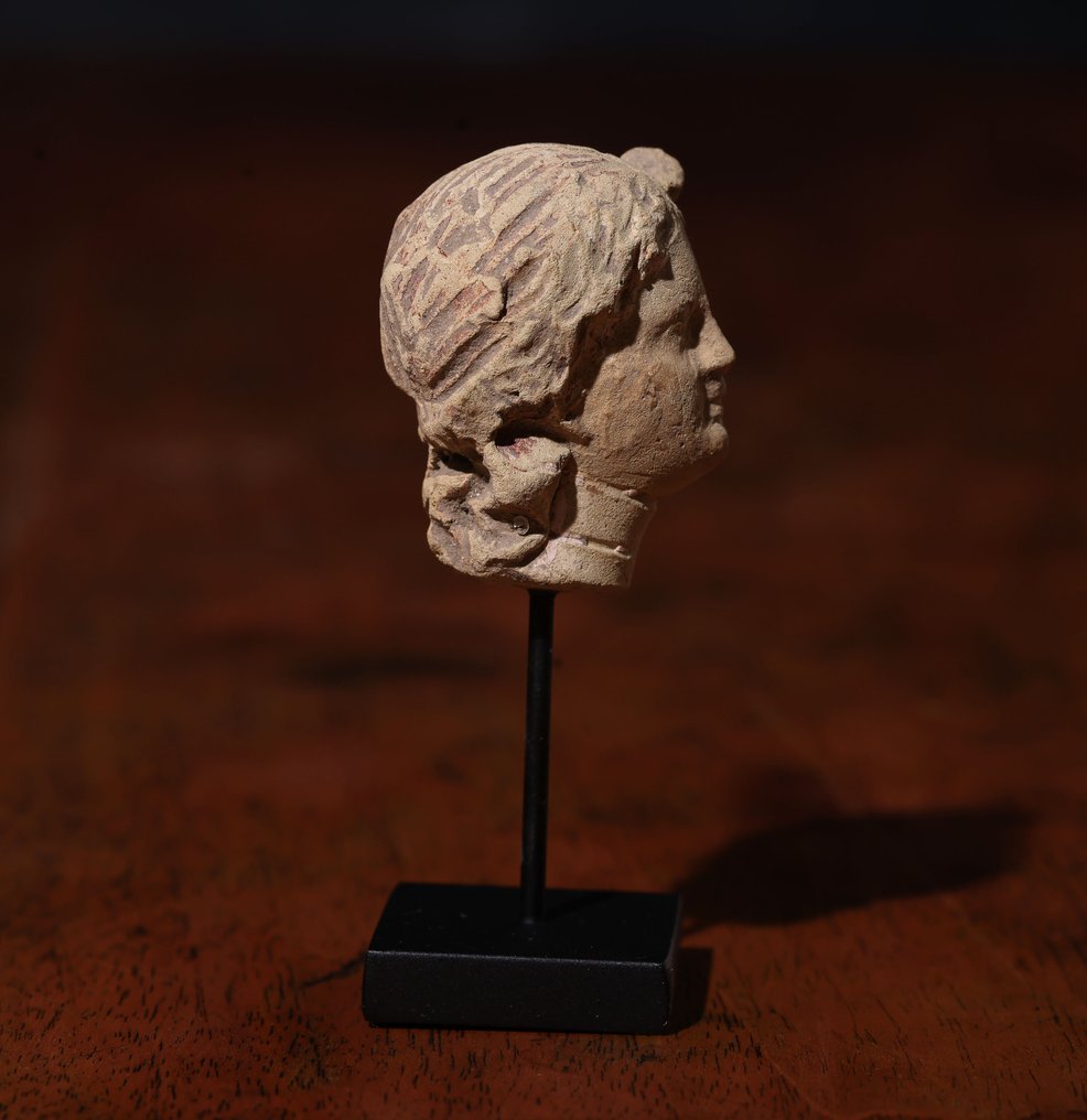 古希腊 陶土女性头像 - 3.5 cm #2.1