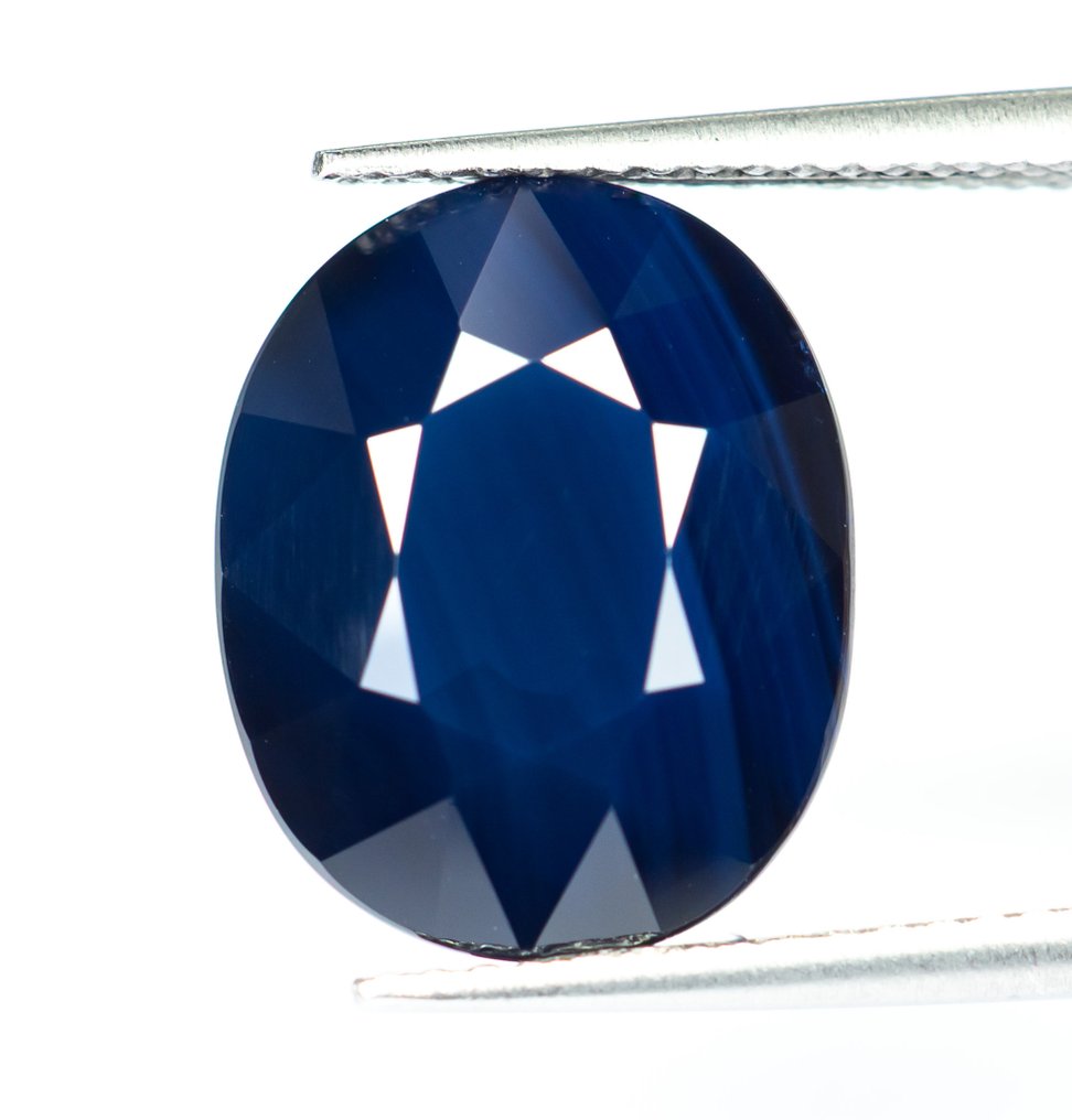 没有保留价 蓝宝石  - 10.01 ct - 莲花宝石实验室 - Deep Blue #1.0