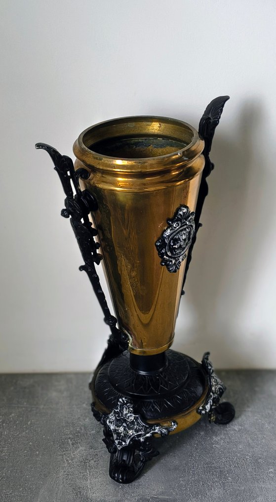 Διακοσμητικό - Διακοσμητικό κεντρικό κομμάτι / βάζο  - Χαλκός, Ξύλο, Σίδερο, Alloy - Όμορφα πατηματισμένη #3.2