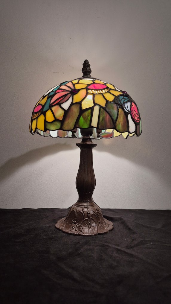 Lampe de table - Vitrail - Papillon de style Tiffany #1.0
