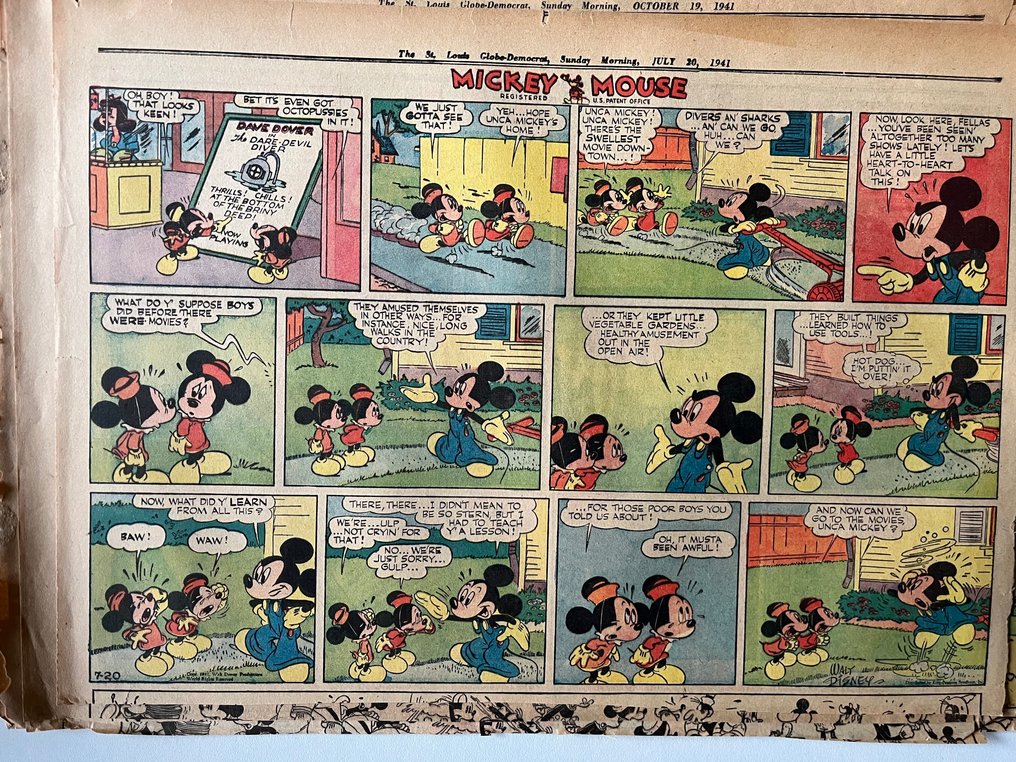 Winnie Winkle - Mickey Mouse, Cranberry Bogs, Disney Tales and others - 500 Newspaper pages & strips - 1933/1950 #2.1