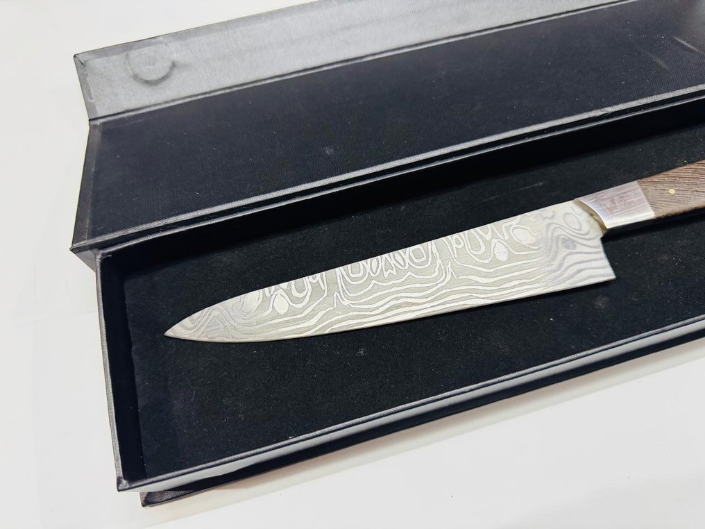 Μαχαίρι κουζίνας - Chef's knife -  Ιαπωνικό μαχαίρι λαχανικών (023) - VG 10 Χάλυβας, λιγότερος χάλυβας και λαβή από ξύλο Wangi με - Ιαπωνία - Ιαπωνικό μαχαίρι λαχανικών #3.2