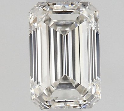 1 pcs Diamant (Naturlig) - 0.74 ct - Smaragd - H - VS1 - Gemologisk institutt i Amerika (GIA) #1.0