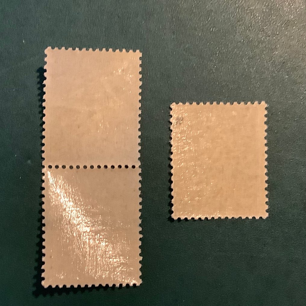 Frankrike 1921 - 50 cent Semeuse Lignez i blå og mørkeblå - Yvert 161 en 161c #2.1