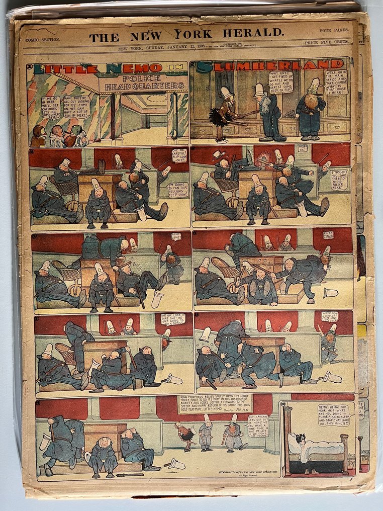 Little Nemo in Slumberland - The New York Herald - 3 报纸页面与条 - 1908 #2.1