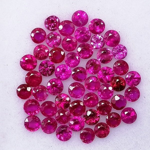 50 pcs Rosso Rubino - 2.02 ct - Instituto Gemólogico Español (IGE) - Minore #1.0