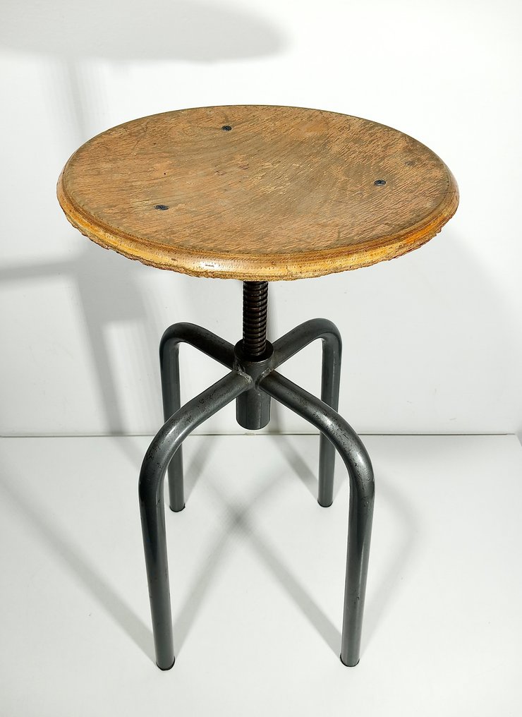 Σκαμνί - Βιομηχανική εταιρεία - Χάλυβας, Ξύλο - Ρυθμιζόμενη σκαμνί #1.0