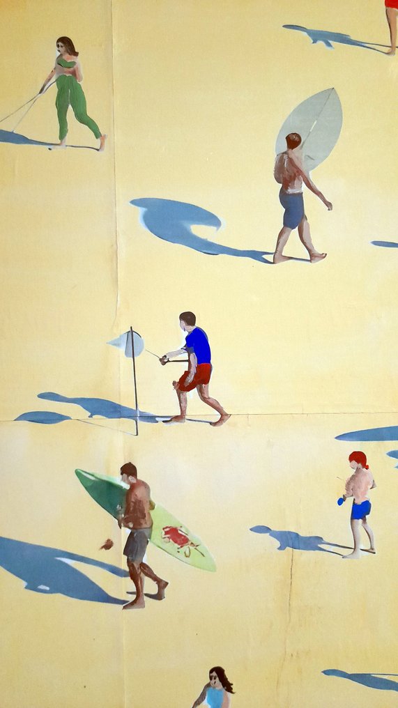 Giorgio Stocco - People on the beach. opera unica #4.3