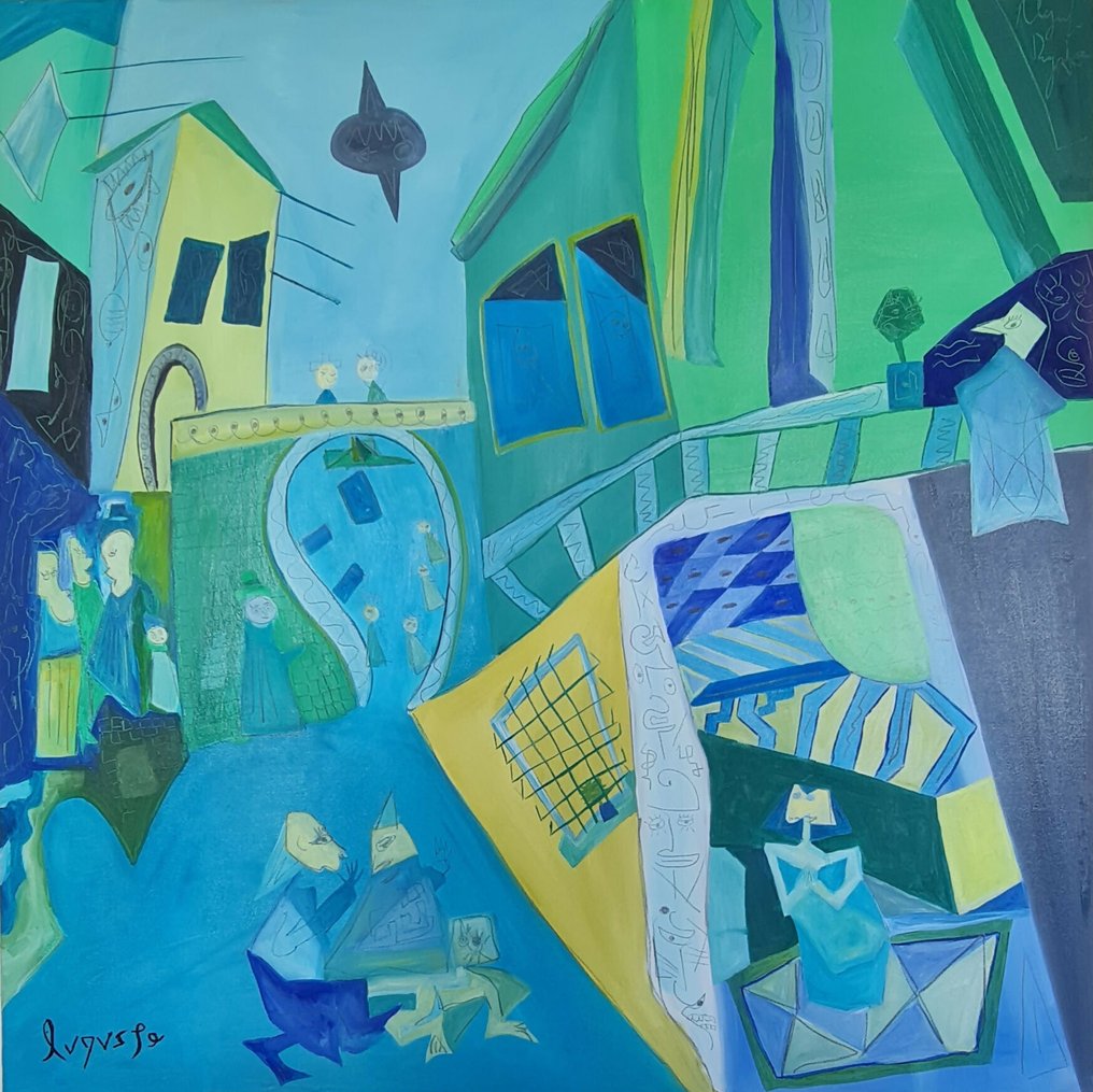 Miguel Augusto Brito - Cubist street 1 - XL "NO Reserve" #1.0