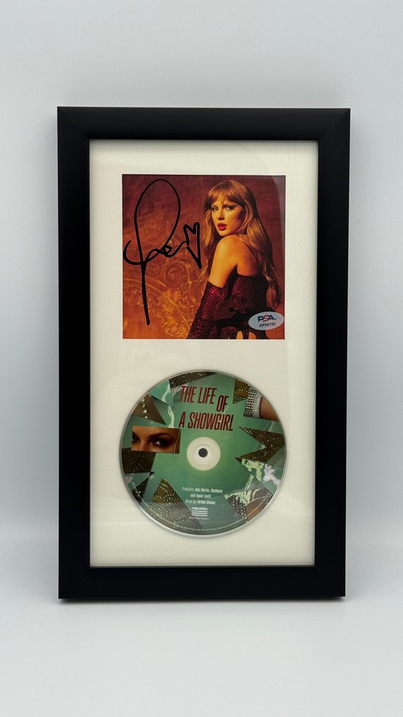 Taylor Swift - "The Life of a Showgirl" Autographed Display with PSA Certification #1.0