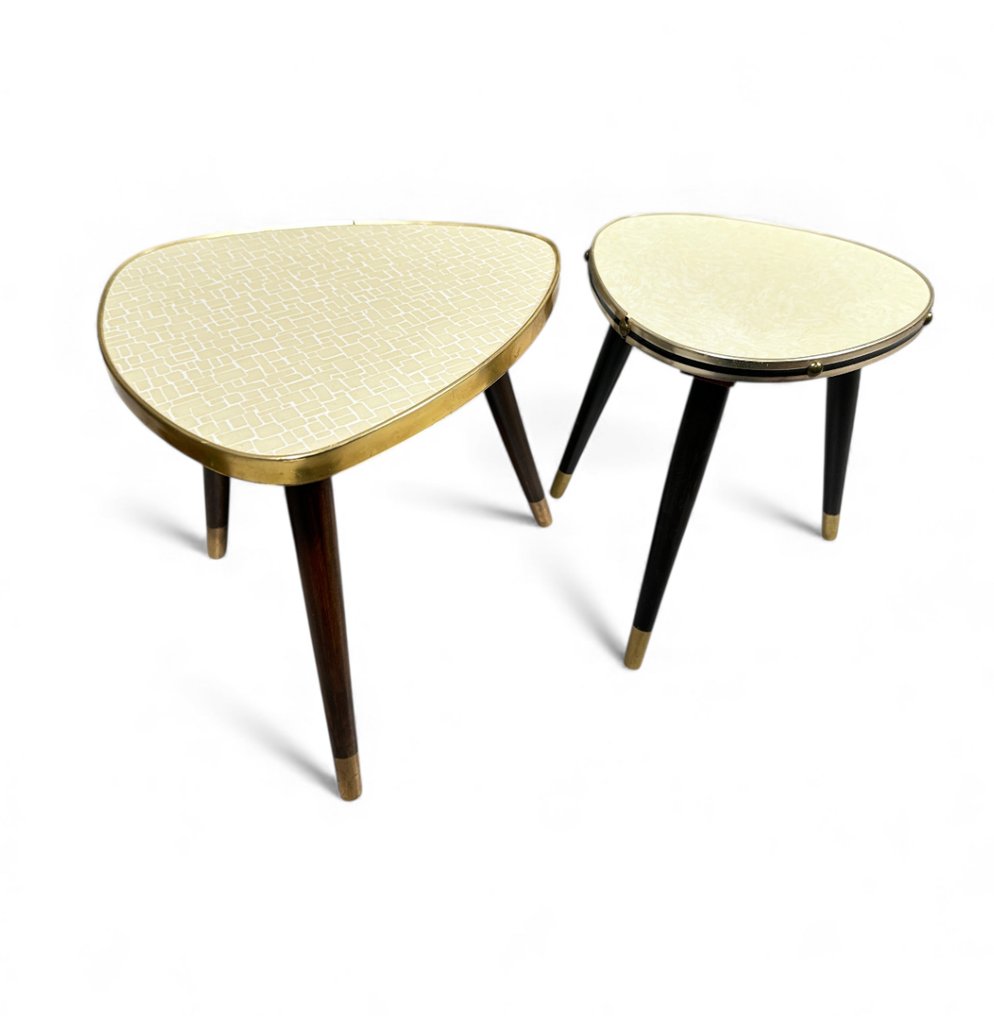 Side table - Rockabilly - 木, Resopal - 两个花桌 #1.0