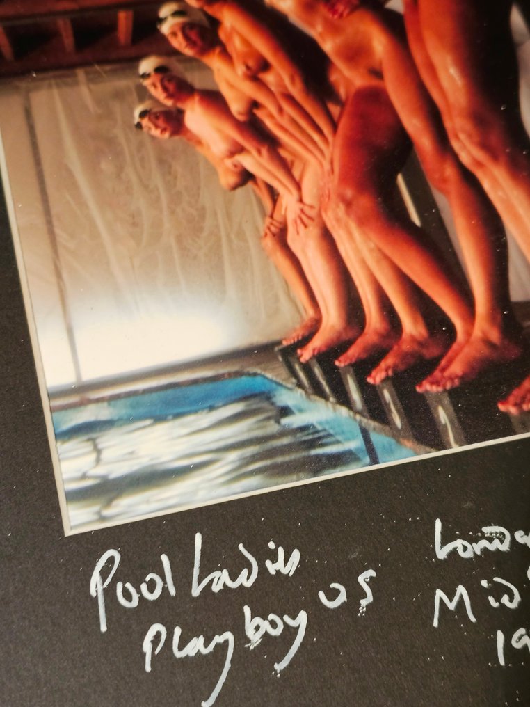 Michael Joseph (1941-) - Pool ladies - resting nude, unique authentic colour print from the eighties #4.3