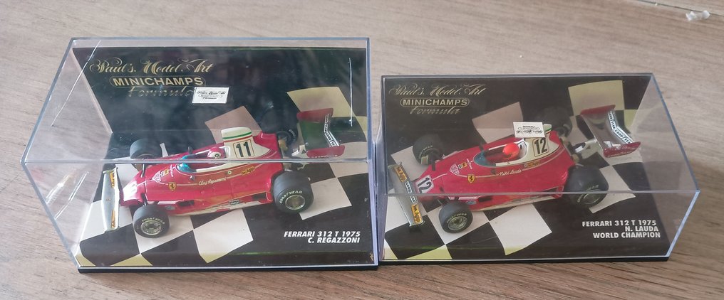 MiniChamps 1:43 - Model kit (2) - Ferrari F1 312 T - 1975 - Clay Regazzoni - Niki Lauda #3.2