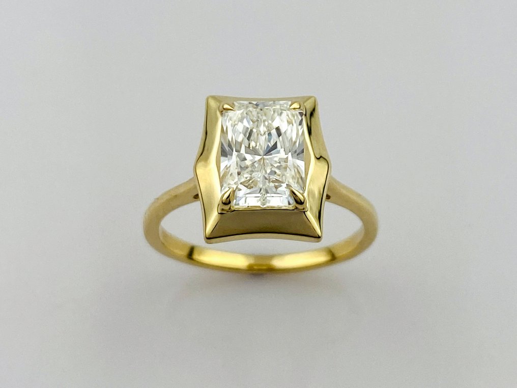 戒指 - 14K包金 黄金 - 2.05ct. tw. 钻石 (实验室培育) #1.0