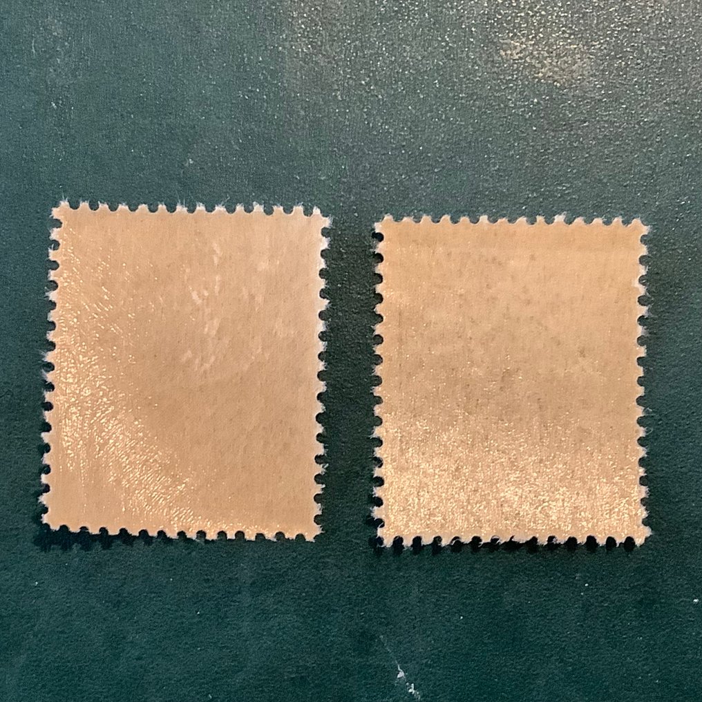 Franța 1903 - 25 de cenți Semeuse liniare - albastru și albastru închis - Yvert 132 en 132a #2.1