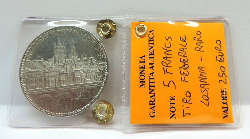 Zwitserland. 5 Francs 1876 / Lausanne Shooting Festival (Zonder minimumprijs) #4.3