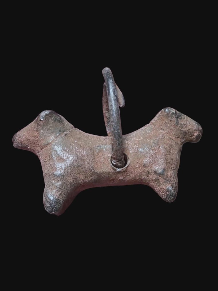 Αρχαία Ρωμαϊκή Μπρούντζος, Στρατιωτικό Dubbel Bull Κρεμαστό κόσμημα #1.0