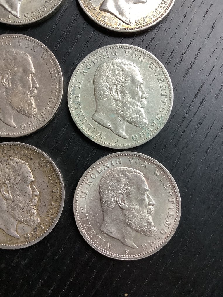 Duitsland. 3 Mark 11x 1908/1914 (Zonder minimumprijs) #4.3