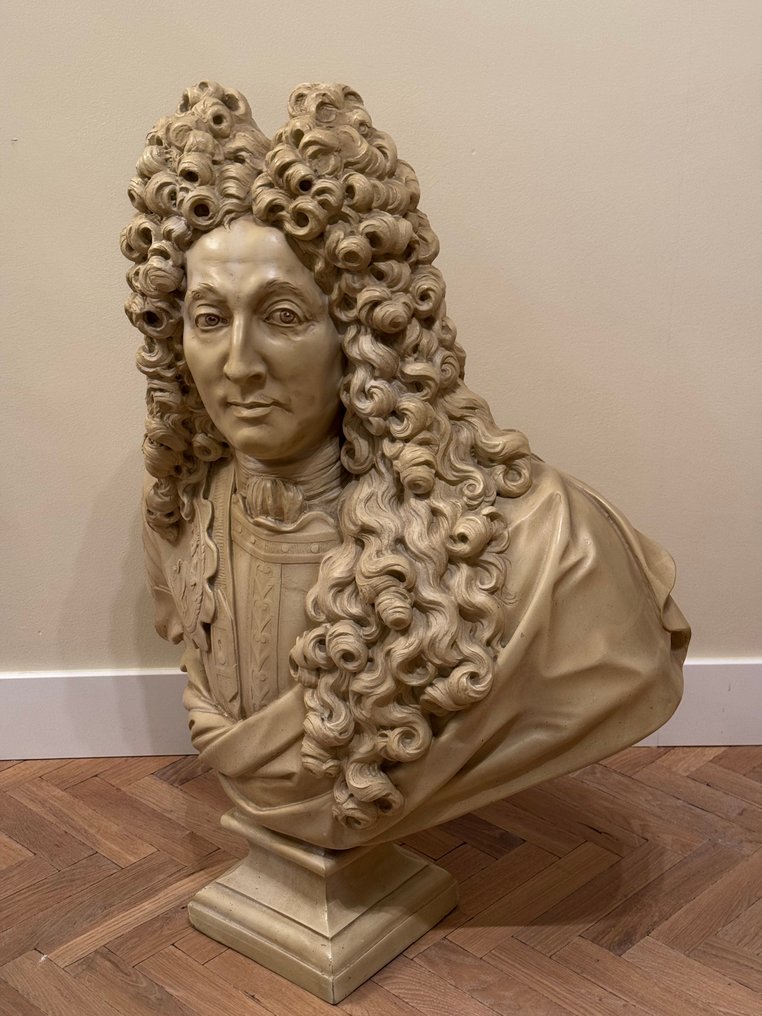 Estatua, Buste Lodewijk XIV uit restaurant 1st class - 90 cm - Compuesto #3.2