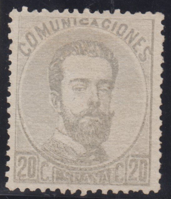 Spanje 1872 - Amadeo I. 20 centimos, grijs. - Edifil 123 #1.0