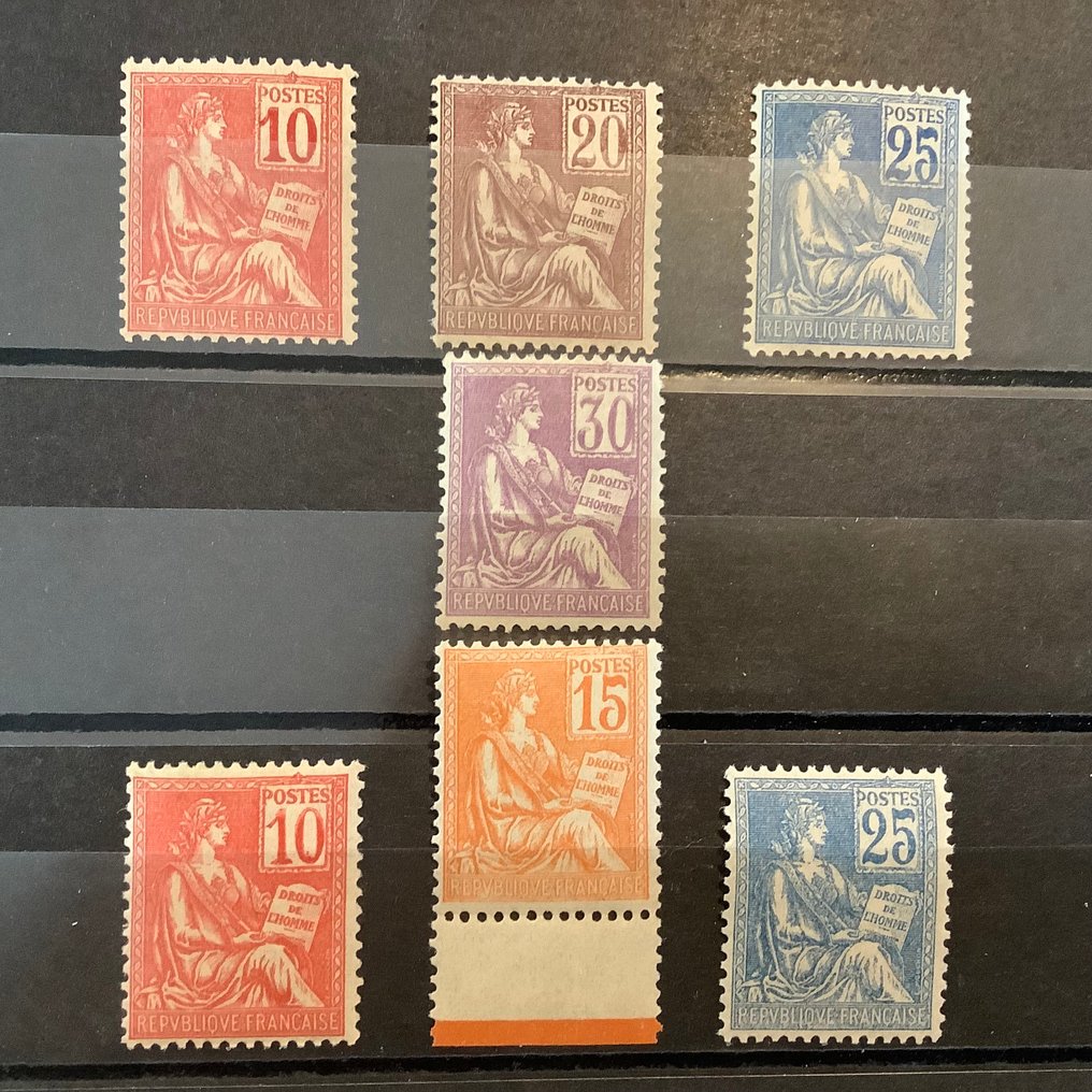 Frankrike 1900 - Mouchon sentrert - Yvert 112/118 #3.2