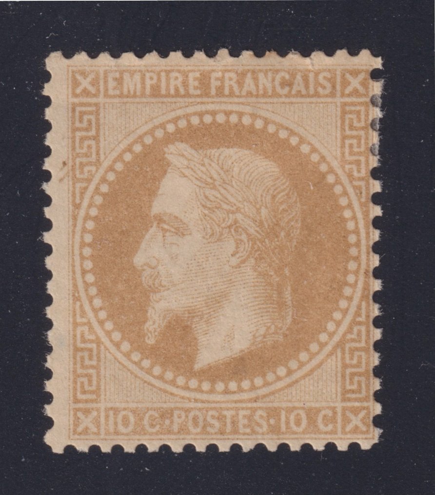 Francia 1867 - Classique Napoleon, Lauré n° 28B Nuovo* con gomma, firmato Calves. Molto bello - Yvert #1.0