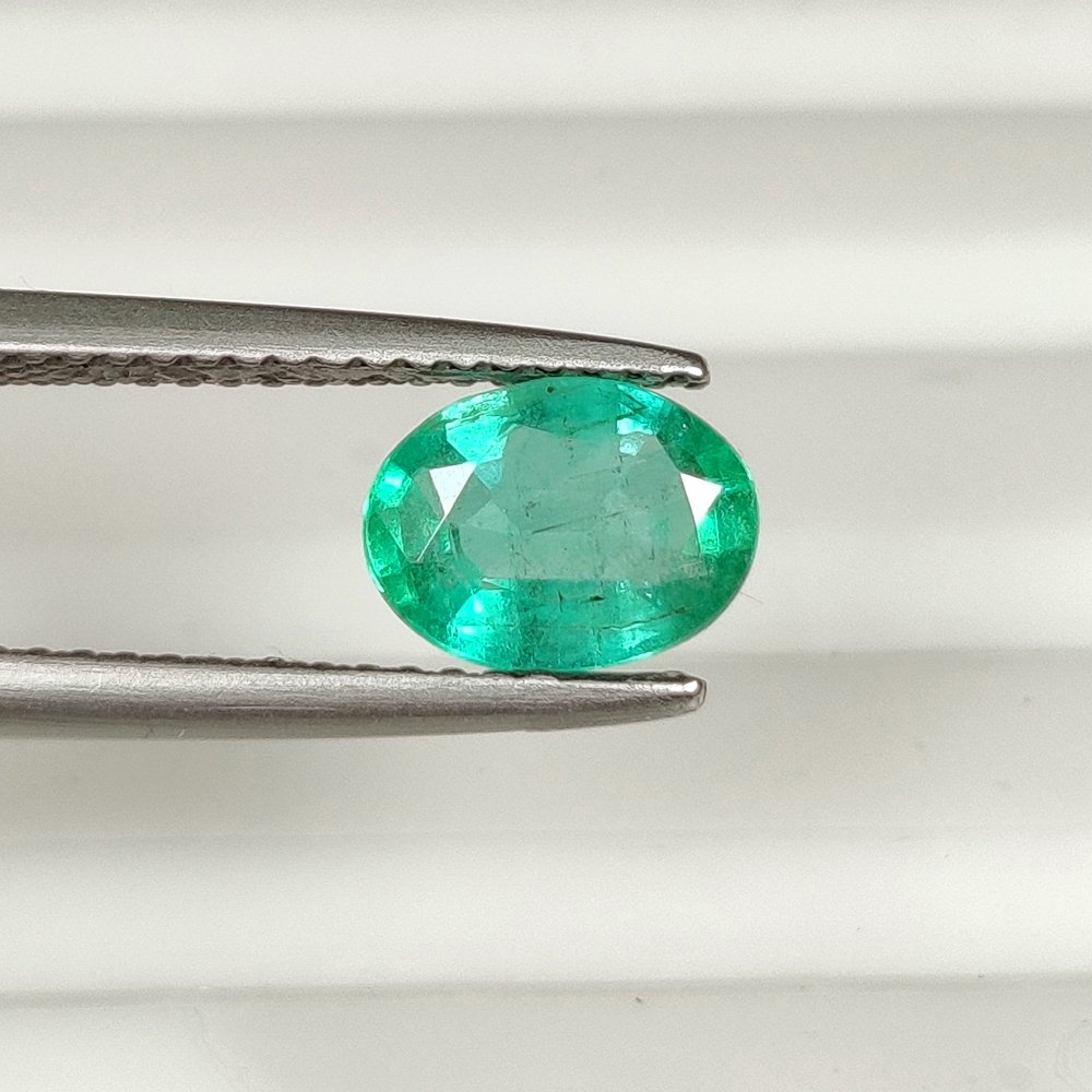 χωρίς τιμή ασφαλείας - 1 pcs Πράσινο Σμαράγδι - 1.11 ct - International Gemological Institute (IGI) - Top Luster - Μικρό Λάδι #1.0