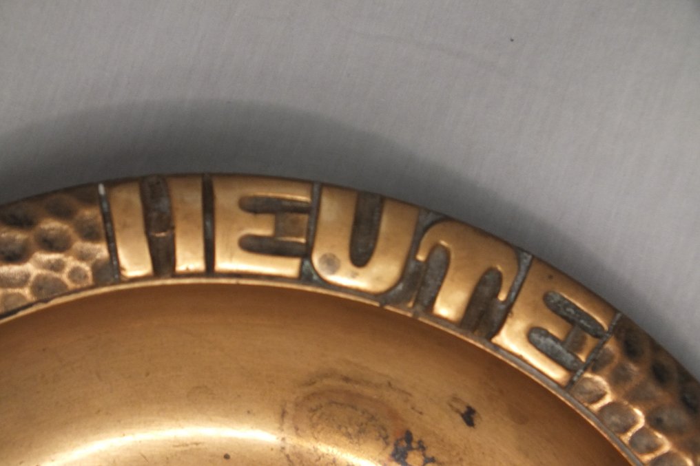 报价盘/托盘 - 29.5 厘米 - 3.5 千克 - 黄铜色 - 20世纪早期 #3.2