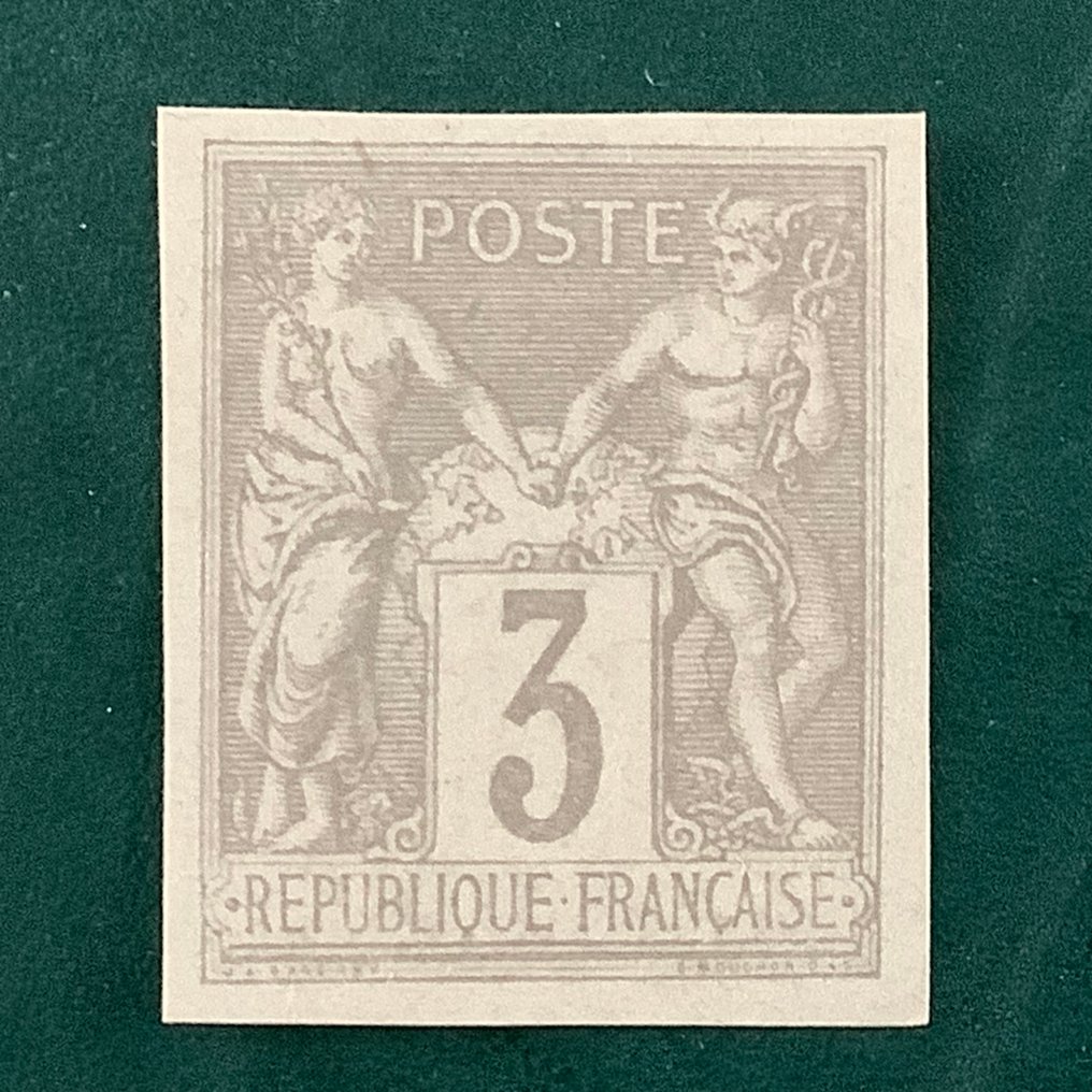 Frankrijk 1880 - 3 cent Sage type Regents - gekeurd Brun - Yvert 87d #1.0