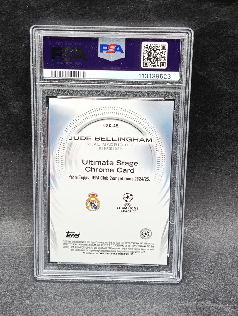 2024/25 Topps UEFA CC Jude Bellingham #USC45 Ultimate Stage Chrome - PSA 9 Graded card #1.0