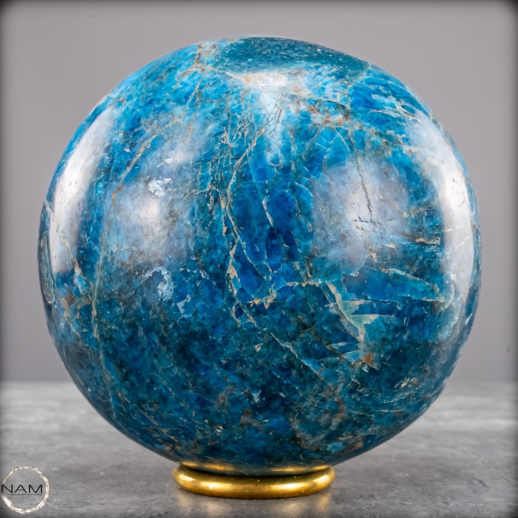 Apatit albastru natural spumant Sferă- 2484.84 g #1.0