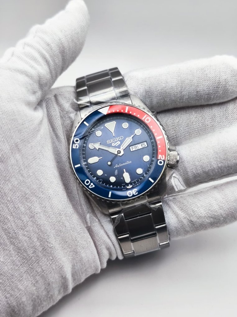 Seiko - Seiko 5 Automatic Day-Date - No reserve price - "Pepsi" - SRPD53 - "NEW" - Men - 2000-2010 #1.0