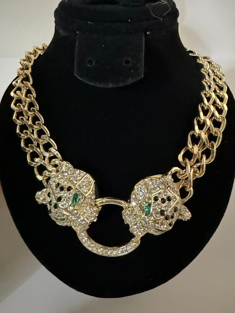 时尚镀金Cartier黑豹灵感项链 - 頸鏈 #1.0