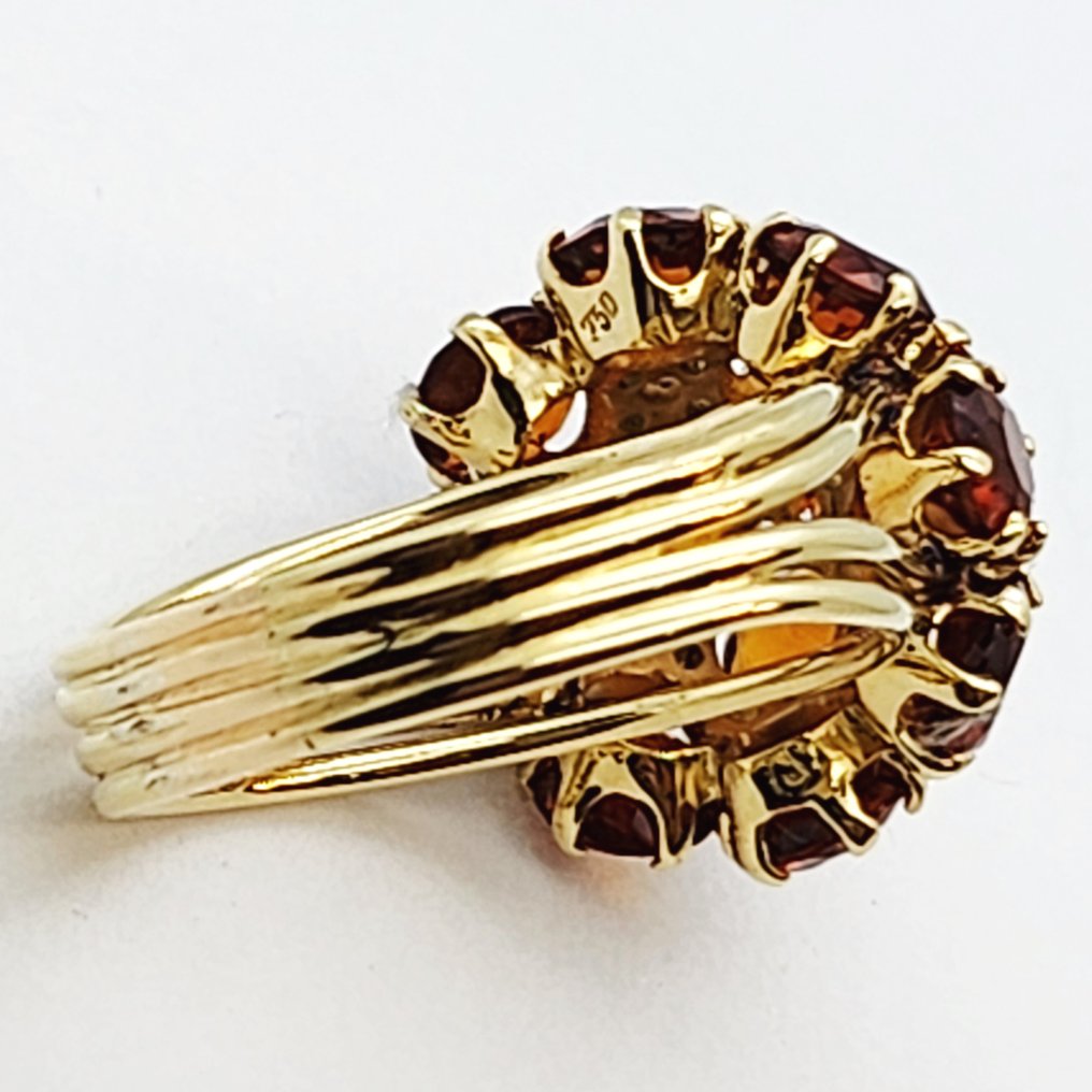 戒指 - 18K包金 黄金 -  6.30ct. tw. 黄水晶 #3.2