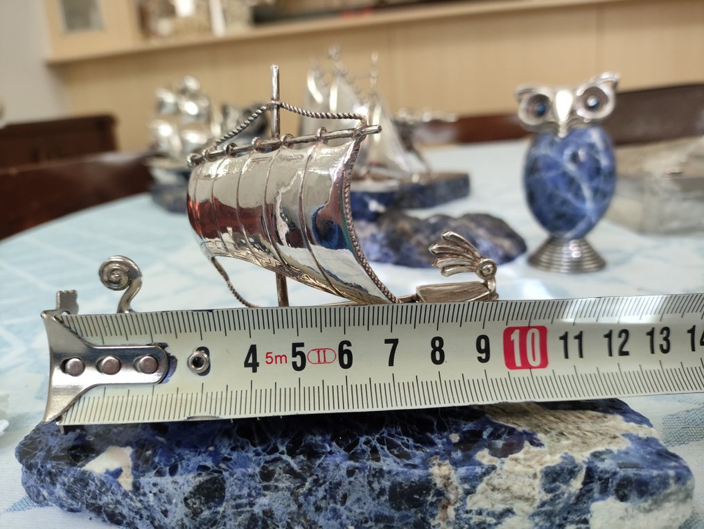 Ilias Lalaounis - Ilias Lalaounis - Centrepiece - Ancient boat (trireme) - .925 silver - Silver ancient boat #4.3
